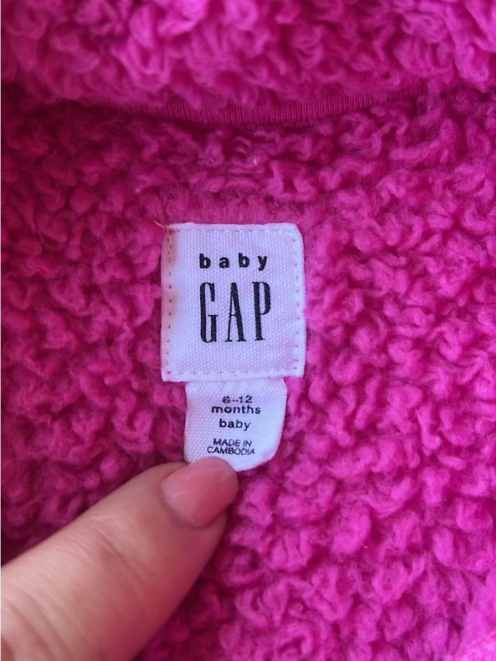 GAP Kids Plush Half-Zip Sherpa Pullover - Bright Pink